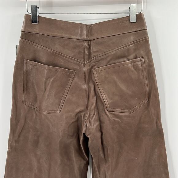 Citizens of Humanity Beverly Slouch Boot Leather Trouser - Brown - 24 - NWT - Picture 8 of 9